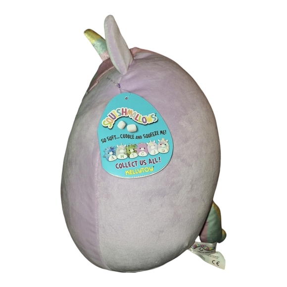 Squishmallow unicorn with capital "D" NWT Purple - Picture 2 of 3